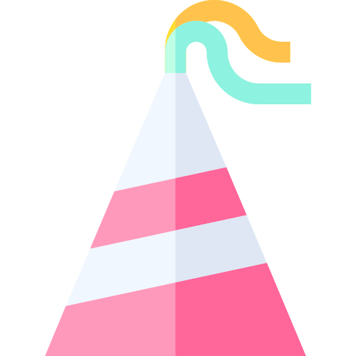 Party hat Basic Straight Flat icon