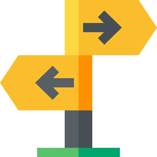 direzione Basic Straight Flat icona
