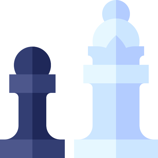 schaken Basic Straight Flat icoon