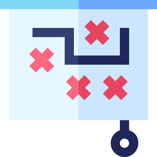 strategie Basic Straight Flat icoon