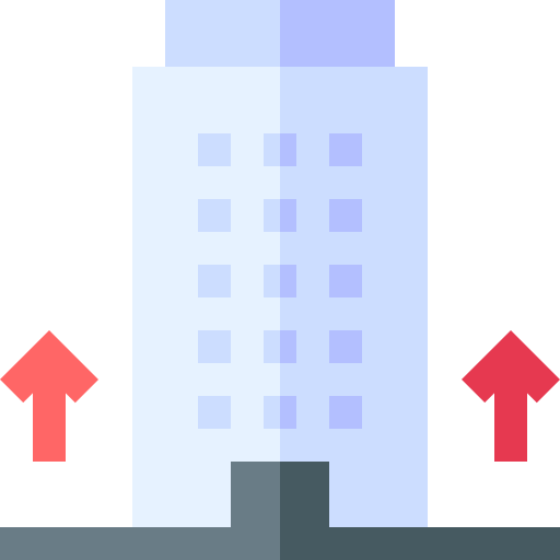 wolkenkratzer Basic Straight Flat icon