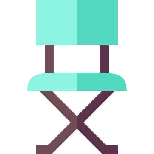 접는 의자 Basic Straight Flat icon