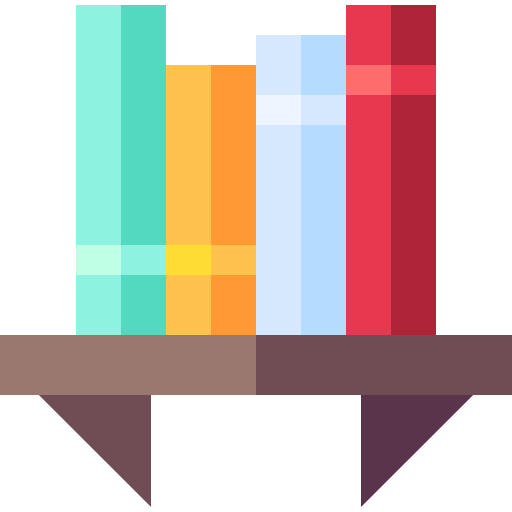 Bookshelf Basic Straight Flat icon