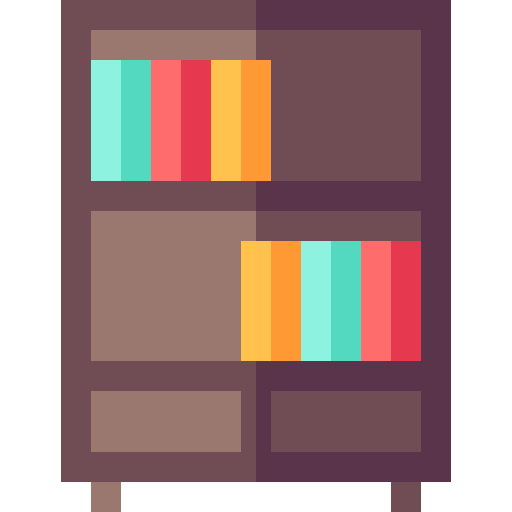 Bookshelf Basic Straight Flat icon