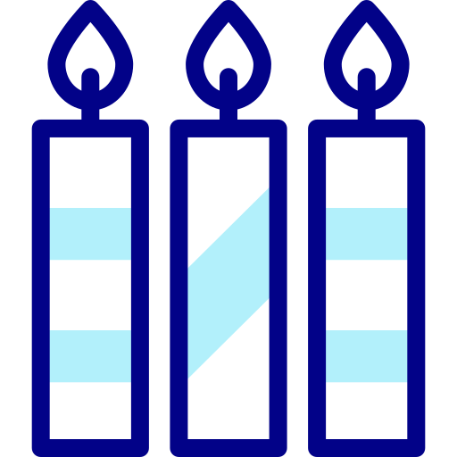 candele Detailed Mixed Lineal color icona