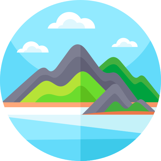 Island Geometric Flat Circular Flat icon