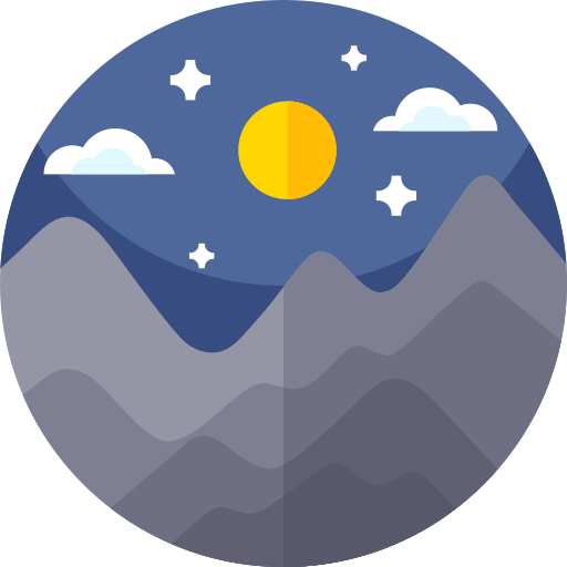 Mountain Geometric Flat Circular Flat icon