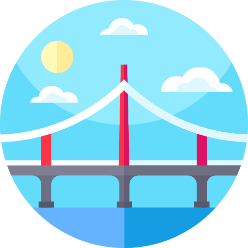 Bridge Geometric Flat Circular Flat icon