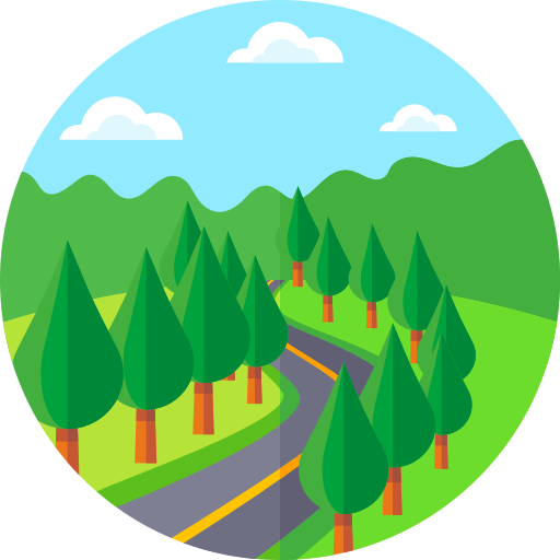 Road Geometric Flat Circular Flat icon