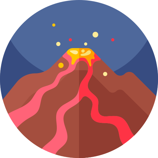 Volcano Geometric Flat Circular Flat icon
