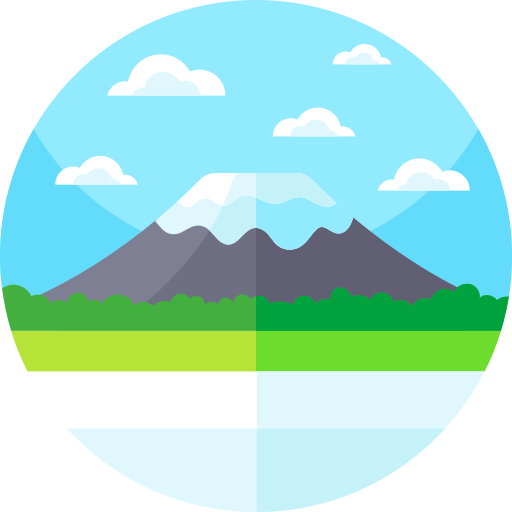 montaña Geometric Flat Circular Flat icono