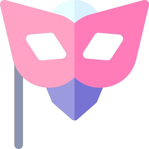 carnaval masker Basic Rounded Flat icoon