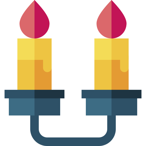 Candle light Basic Straight Flat icon