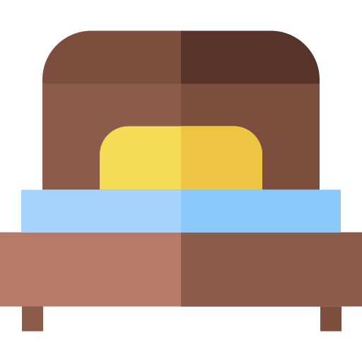 Single bed Basic Straight Flat icon