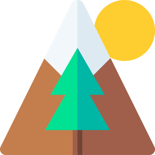 góra Basic Rounded Flat ikona