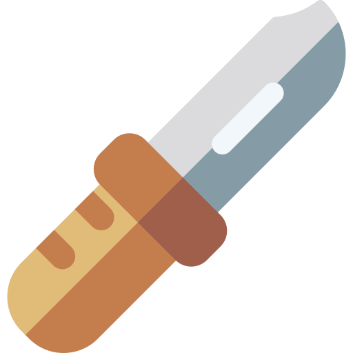 machete Basic Rounded Flat icono