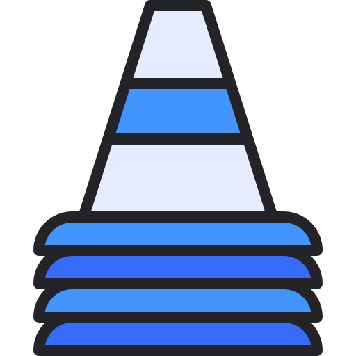 Cones Generic Outline Color icon