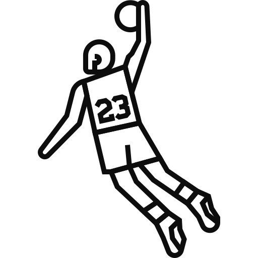 Jugador de baloncesto Generic Detailed Outline icono