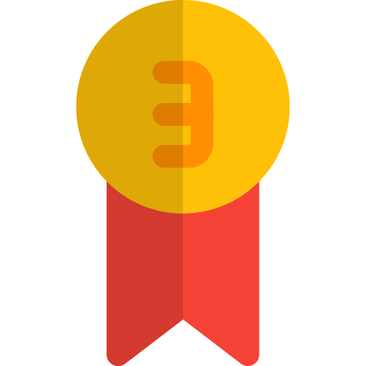 Bronze medal Pixel Perfect Flat icon