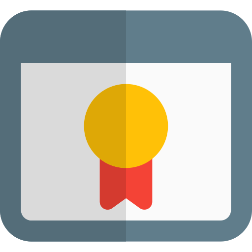 certyfikat online Pixel Perfect Flat ikona
