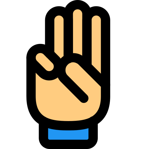 drei finger Pixel Perfect Lineal Color icon