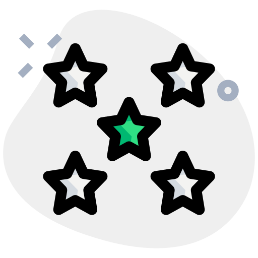 5 gwiazdek Generic Rounded Shapes ikona