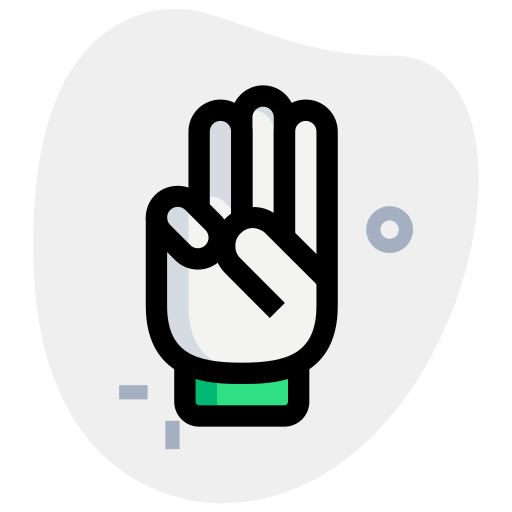Three fingers Generic Rounded Shapes icon