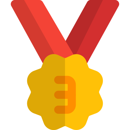 medaglia di bronzo Pixel Perfect Flat icona