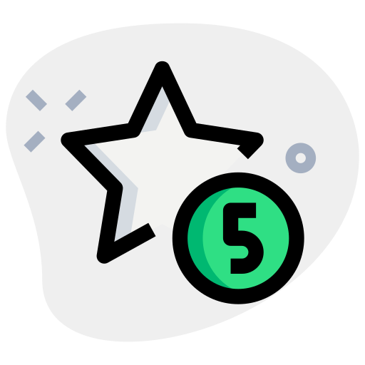 pięć gwiazdek Generic Rounded Shapes ikona