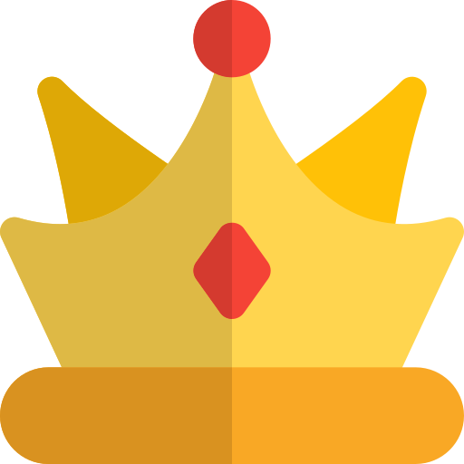 corona reale Pixel Perfect Flat icona