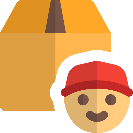 Delivery courier Pixel Perfect Flat icon