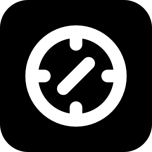 brújula Basic Black Solid icono