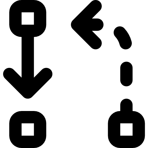 dividir Basic Black Outline icono