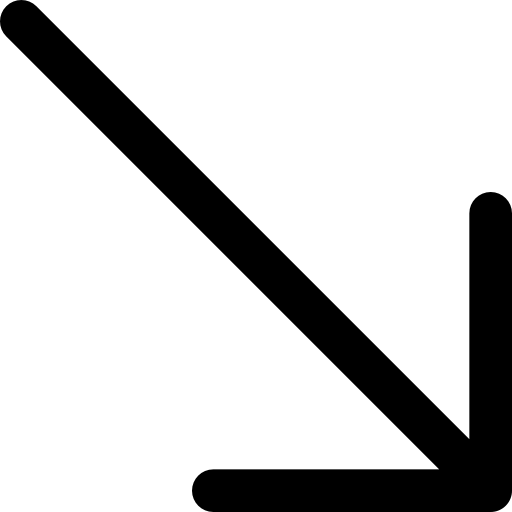 Diagonal arrow Basic Black Outline icon