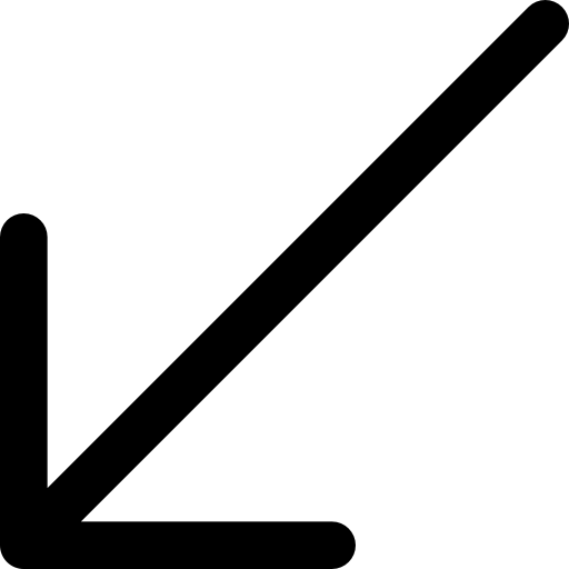 Diagonal arrow Basic Black Outline icon