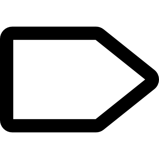 vooruit Basic Black Outline icoon