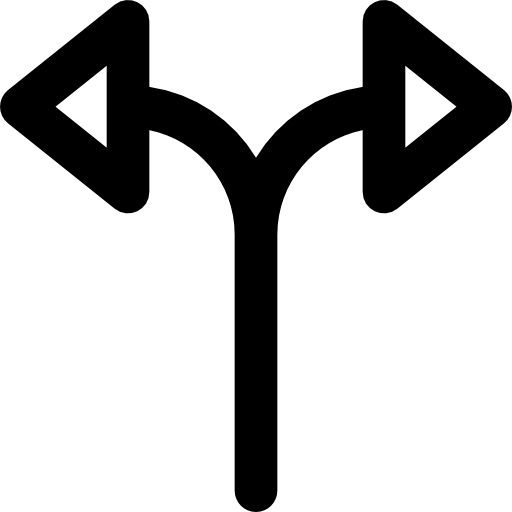 deviazione Basic Black Outline icona