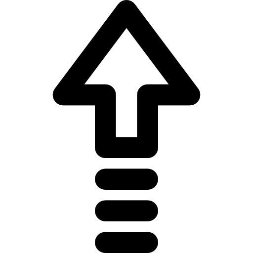 Up arrow Basic Black Outline icon