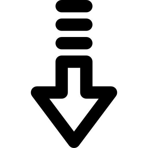 strzałka w dół Basic Black Outline ikona