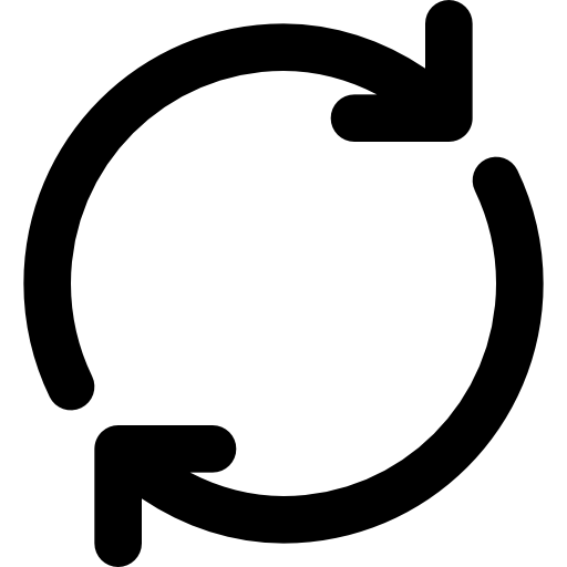 vernieuwen Basic Black Outline icoon