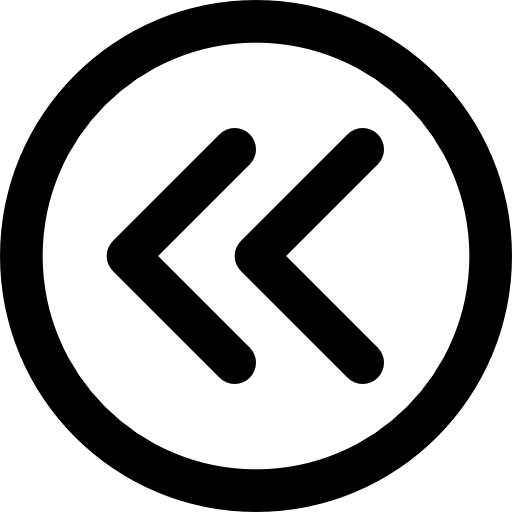 rebobinar Basic Black Outline icono