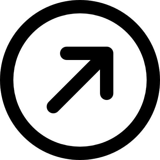flecha diagonal Basic Black Outline icono