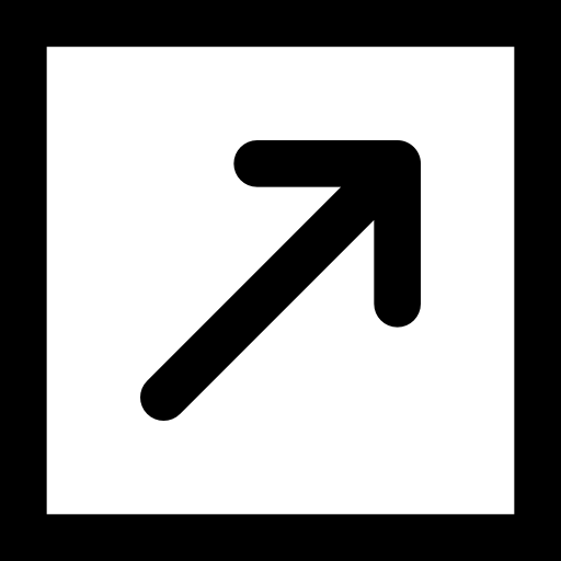 Diagonal arrow Basic Black Outline icon