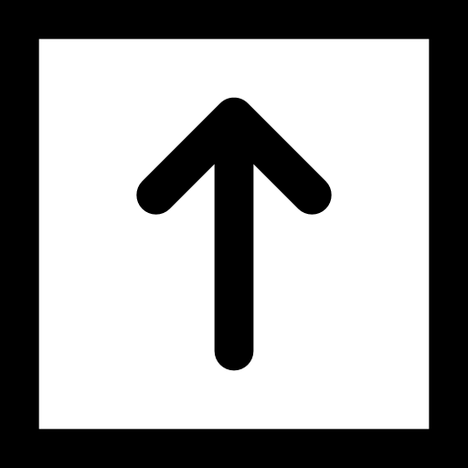 flecha hacia arriba Basic Black Outline icono