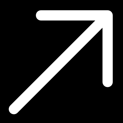 flecha diagonal Basic Black Solid icono