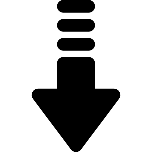 flecha hacia abajo Basic Black Solid icono