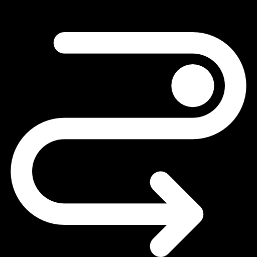 route Basic Black Solid icon