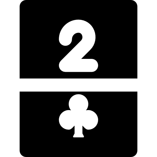 クラブの 2 つ Basic Black Solid icon