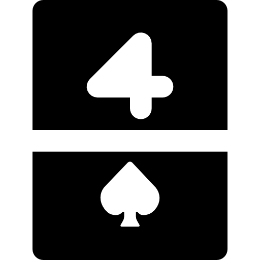 cuatro de espadas Basic Black Solid icono