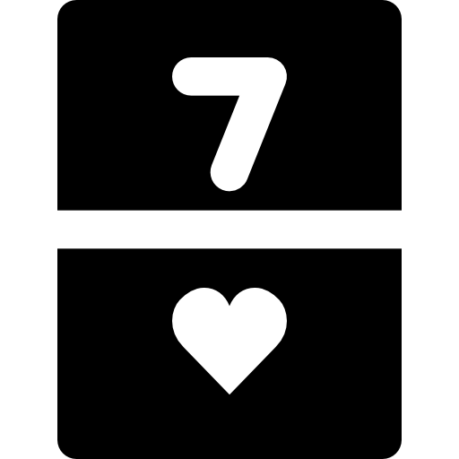 sept de cœur Basic Black Solid Icône